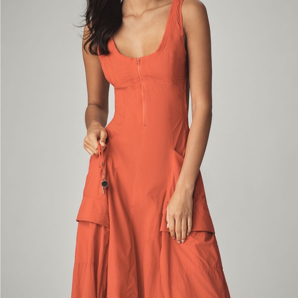 NWT Elegant Orange Sleeveless Dress
